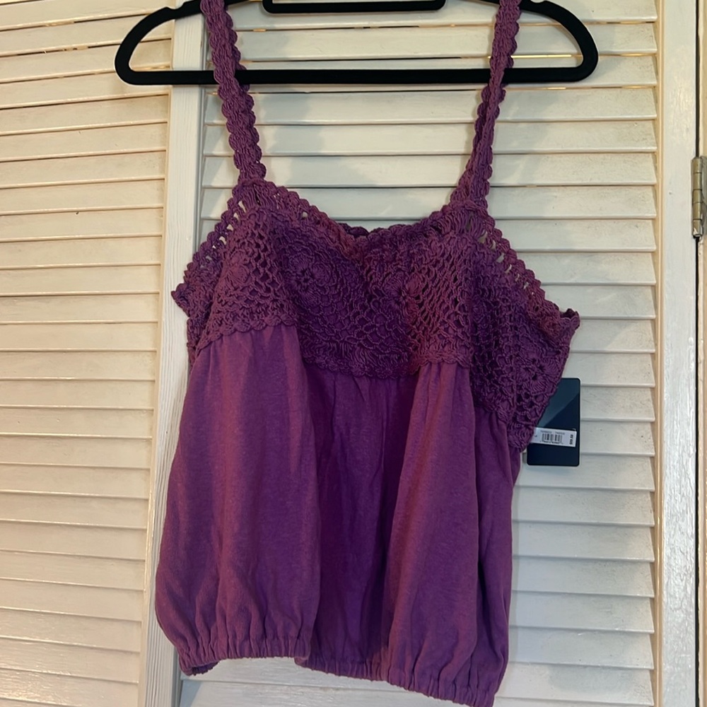 Lucky Brand purple crochet yank
